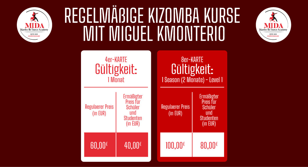 Miguel kM-Kizomba-Karte